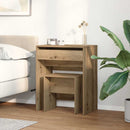 vidaXL Sminkasztal fiókkal kézműves tölgy 60 x 40 x 75 cm Faanyag