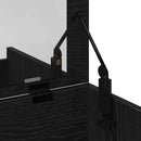 vidaXL Sminkasztal fiókkal Musta tammi 60 x 40 x 75 cm Faanyag