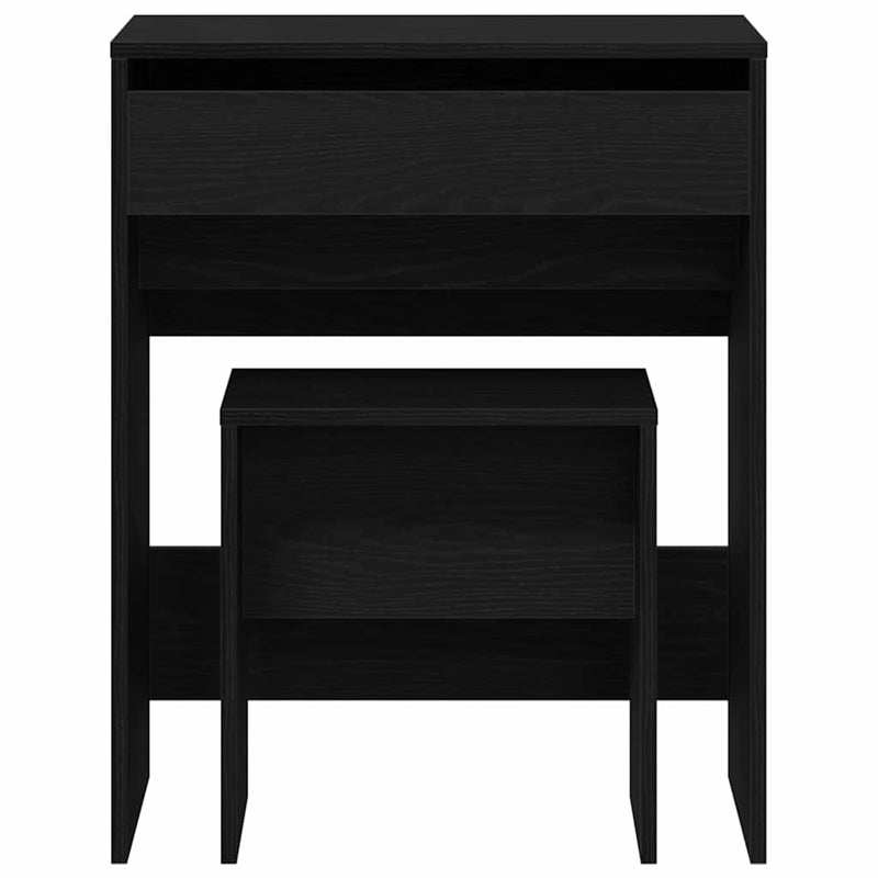 vidaXL Sminkasztal fiókkal Musta tammi 60 x 40 x 75 cm Faanyag