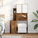 vidaXL Öltözködőasztal fiókkal Öreg fa 80 x 35 x 132 cm Faanyag