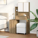 vidaXL Öltöztetőasztal fiókkal kézműves tölgy 80 x 35 x 132 cm Faanyag