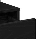 vidaXL Öltöztetőasztal fiókkal Musta tammi 80 x 35 x 132 cm Faanyag