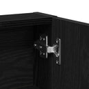 vidaXL Öltöztetőasztal fiókkal Musta tammi 80 x 35 x 132 cm Faanyag