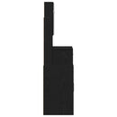 vidaXL Öltözködőasztal fiókkal Fekete tölgy 80 x 35 x 132 cm Faanyag