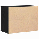 vidaXL Fiókos szekrény fiókkal Egyéb Fekete 80 x 41 x 58 cm Faanyag