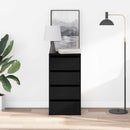 vidaXL Fiókos szekrény fiókkal Egyéb Fekete 40 x 41 x 76 cm Faanyag