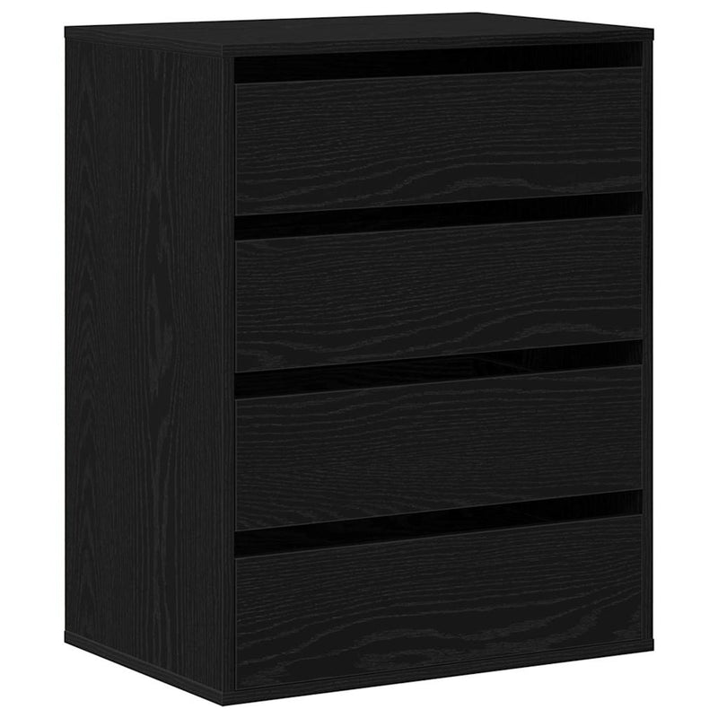 vidaXL Fiókos Szekrény fiókkal Musta tammi 60 x 41 x 76 cm Faanyag