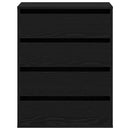 vidaXL Fiókos szekrény fiókkal Egyéb Fekete 60 x 41 x 76 cm Faanyag