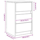 vidaXL Éjjeliszekrény fiókkal Régi fa 38 x 34 x 61 cm Faanyag