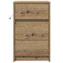 vidaXL Éjjeliszekrény fiókkal kézműves tölgy 38 x 34 x 61 cm Faanyag