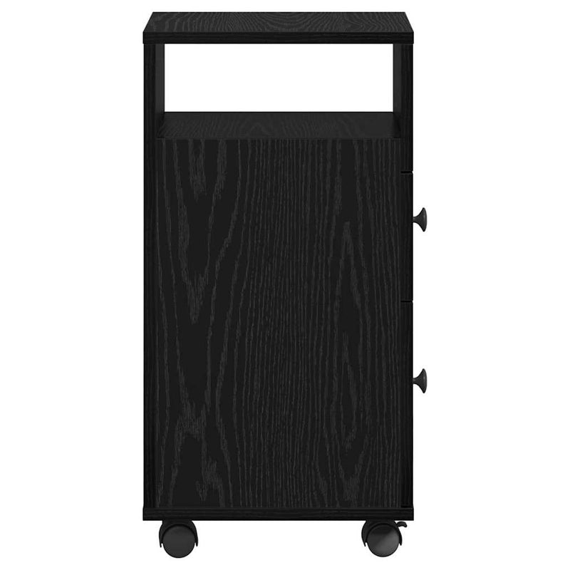 vidaXL Keskeny Fürdőszoba Szekrény Musta tammi 33 x 23 x 65 cm Faanyag