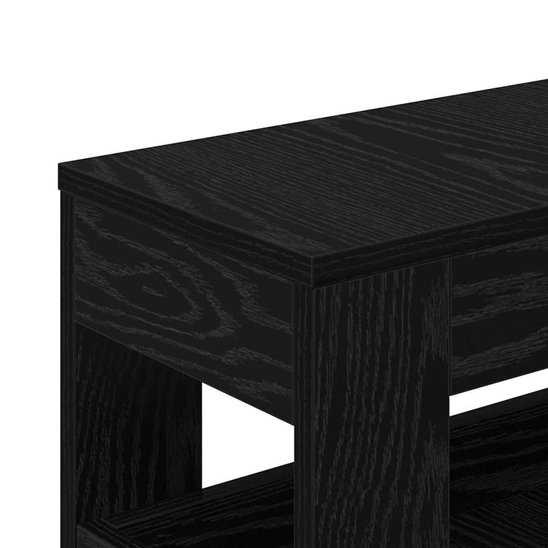 vidaXL Keskeny Fürdőszoba Szekrény Musta tammi 65 x 23 x 87 cm Faanyag