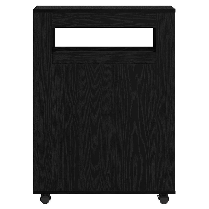 vidaXL Keskeny Fürdőszoba Szekrény Musta tammi 65 x 23 x 87 cm Faanyag