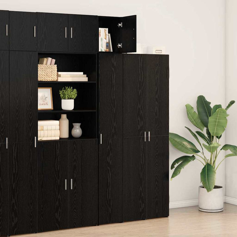 vidaXL Fali Szekrény Fekete Tölgy 30x42.5x40 cm Szerelt Fa