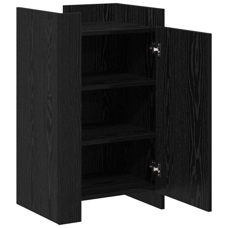 vidaXL Oldalfal Fekete tölgy 45 x 35 x 75 cm Faanyag