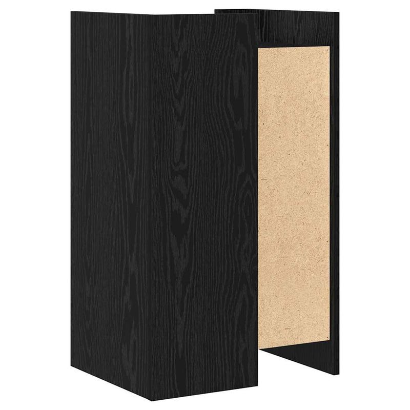 vidaXL Oldalfal Fekete tölgy 45 x 35 x 75 cm Faanyag