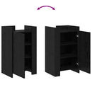 vidaXL Oldalfal Fekete tölgy 45 x 35 x 75 cm Faanyag