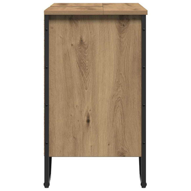 vidaXL Mosdószekrény tárolóval Artisan tölgy 60 x 35 x 60 cm Faanyag