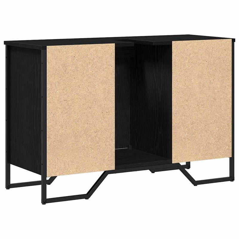 vidaXL Mosdókagyló Szekrény Egyéb Fekete tölgy 91 x 35 x 60 cm Faanyag