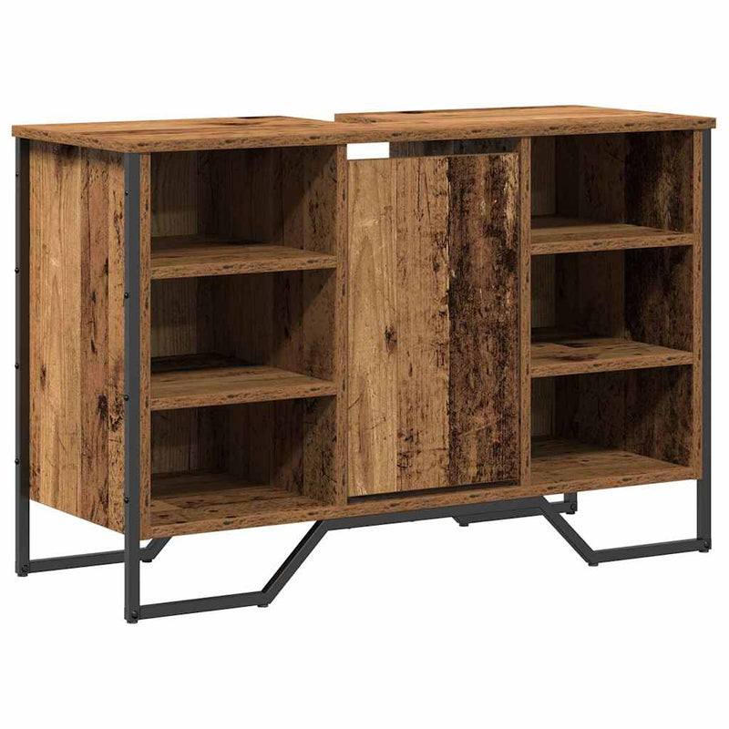 vidaXL Mosdószekrény polcokkal Egyéb Öreg fa 91 x 35 x 60 cm Faanyag