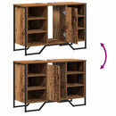 vidaXL Fürdőszobai mosdószekrény Öreg fa 91 x 35 x 60 cm Faanyag