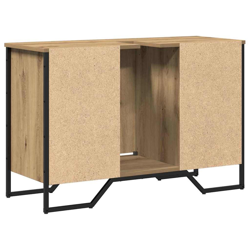 vidaXL Mosdószekrény tárolóval Artisan tölgy 91 x 35 x 60 cm Faanyag