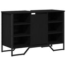 vidaXL Fürdőszobai mosdószekrény Fekete tölgy 91 x 35 x 60 cm Faanyag