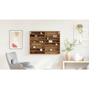 vidaXL Kiállító szekrény polcokkal Öreg fa 100 x 8,5 x 75 cm Faanyag