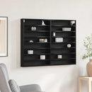 vidaXL Kiállító szekrény Fekete tölgy 100 x 8,5 x 75 cm Faanyag