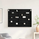 vidaXL Kiállító szekrény Fekete tölgy 100 x 8,5 x 75 cm Faanyag