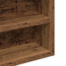 vidaXL Kiállító szekrény polcokkal Öreg fa 60 x 8,5 x 58 cm Faanyag