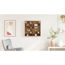 vidaXL Kiállító szekrény polcokkal Öreg fa 60 x 8,5 x 58 cm Faanyag