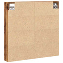 vidaXL Kiállító szekrény polcokkal Öreg fa 60 x 8,5 x 58 cm Faanyag