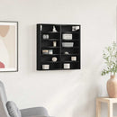 vidaXL Kiállító szekrény Fekete tölgy 60 x 8,5 x 58 cm Faanyag
