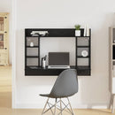 vidaXL Falra szerelhető íróasztal Musta tammi Faanyag 105 x 48 x 75 cm