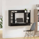 vidaXL Falra szerelhető íróasztal Musta tammi Faanyag 105 x 48 x 75 cm