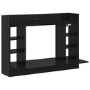 vidaXL Falra szerelhető íróasztal Musta tammi Faanyag 105 x 48 x 75 cm