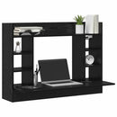 vidaXL Falra szerelhető íróasztal Musta tammi Faanyag 105 x 48 x 75 cm