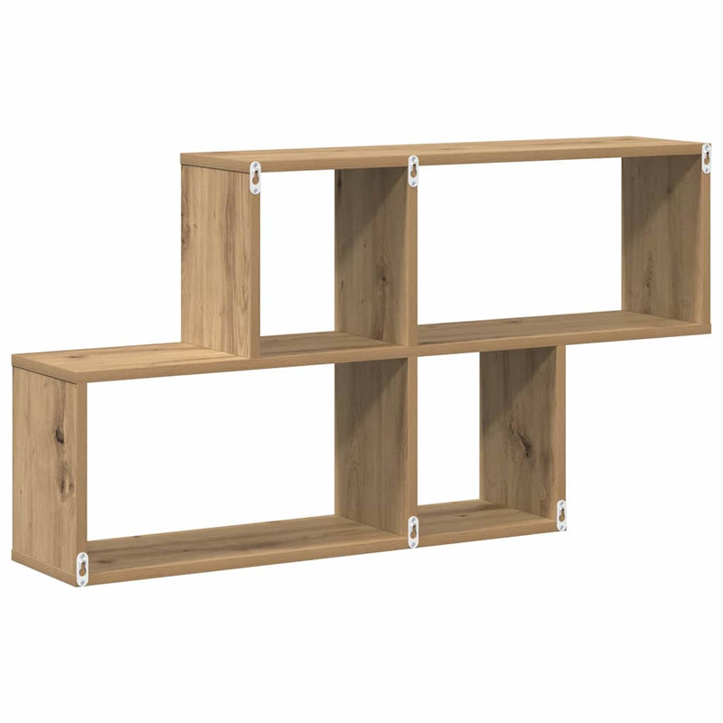 vidaXL Falpolc polcokkal Falra szerelhető Egyéb Barna faszínű