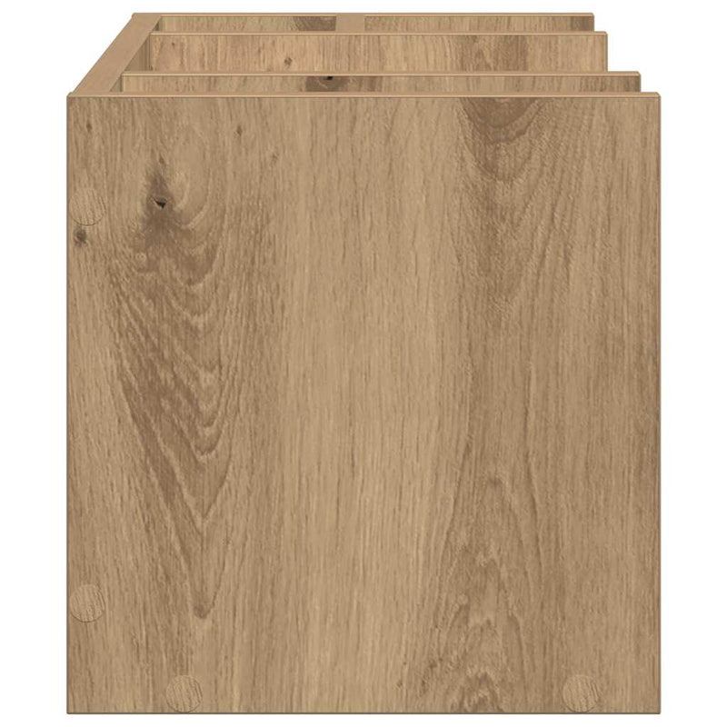 vidaXL Íróasztali rendező Musta tammi 44.5 x 24 x 25 cm Faanyag