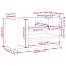 vidaXL Íróasztali rendező Öreg fa 44,5 x 24 x 25 cm Faanyag