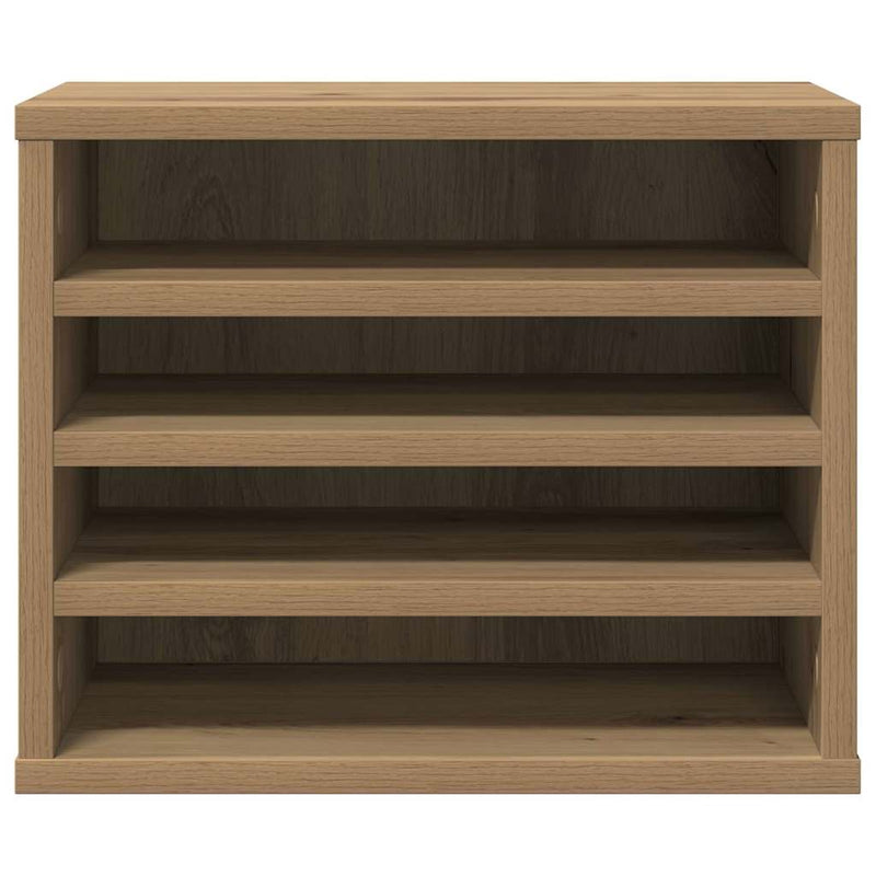 vidaXL Íróasztali rendező kézműves tölgy 36 x 26 x 29.5 cm Faanyag