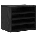 vidaXL Íróasztali rendező Fekete tölgy 36 x 26 x 29,5 cm Faanyag