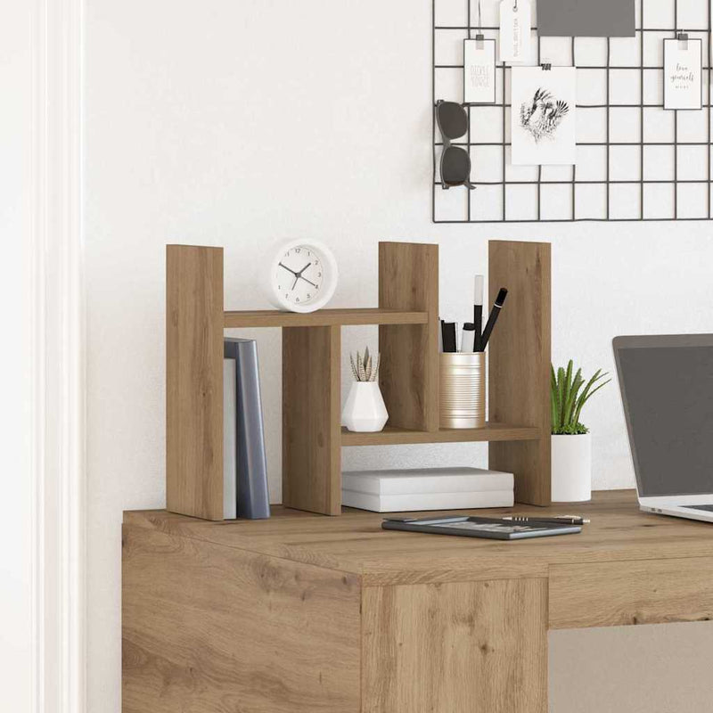 vidaXL Íróasztali rendező kézműves tölgy 34.5 x 15.5 x 35.5 cm Faanyag