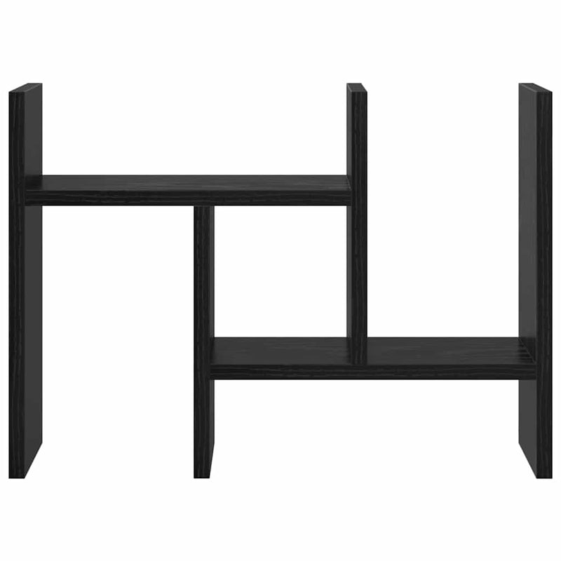 vidaXL Íróasztali rendező Musta tammi 34.5 x 15.5 x 35.5 cm Faanyag