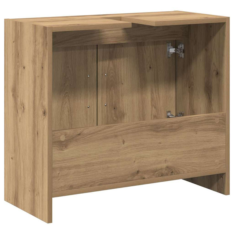 vidaXL Mosdószekrény tárolóval Artisan tölgy 63 x 29 x 55 cm Faanyag