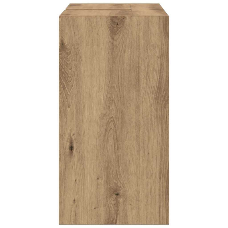 vidaXL Mosdószekrény tárolóval Artisan tölgy 63 x 29 x 55 cm Faanyag