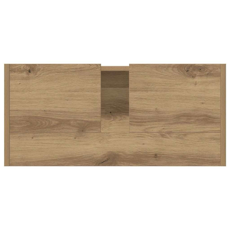 vidaXL Mosdószekrény tárolóval Artisan tölgy 63 x 29 x 55 cm Faanyag