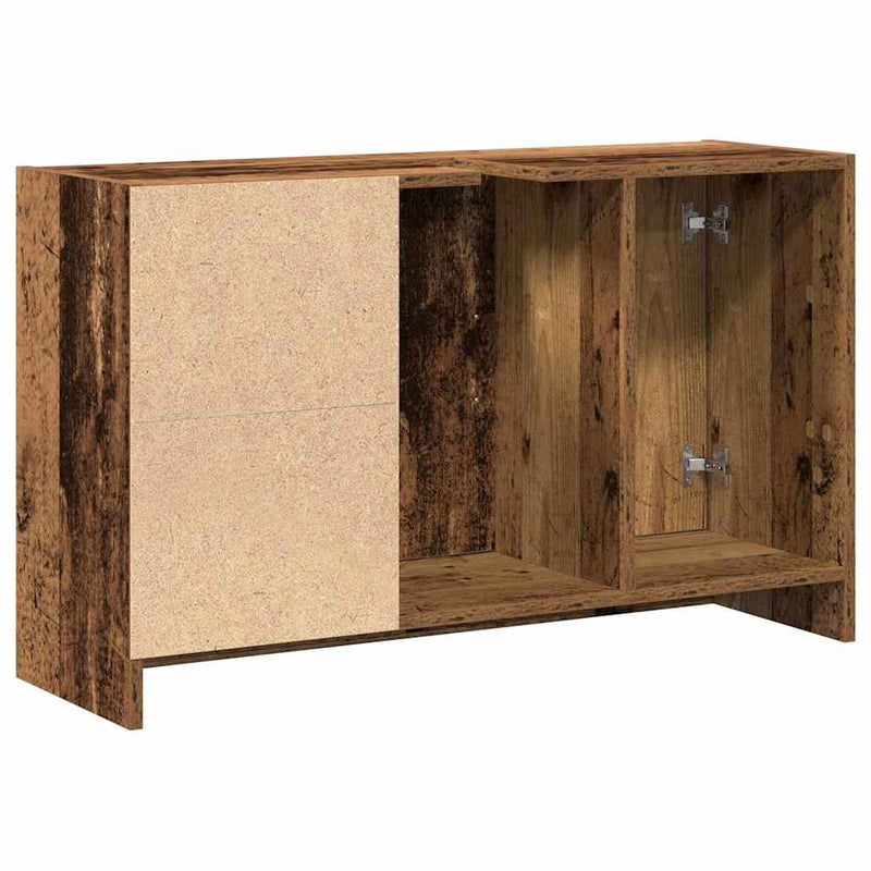 vidaXL Mosdószekrény tárolóval ajtóval Öreg fa 90 x 29 x 55 cm Faanyag
