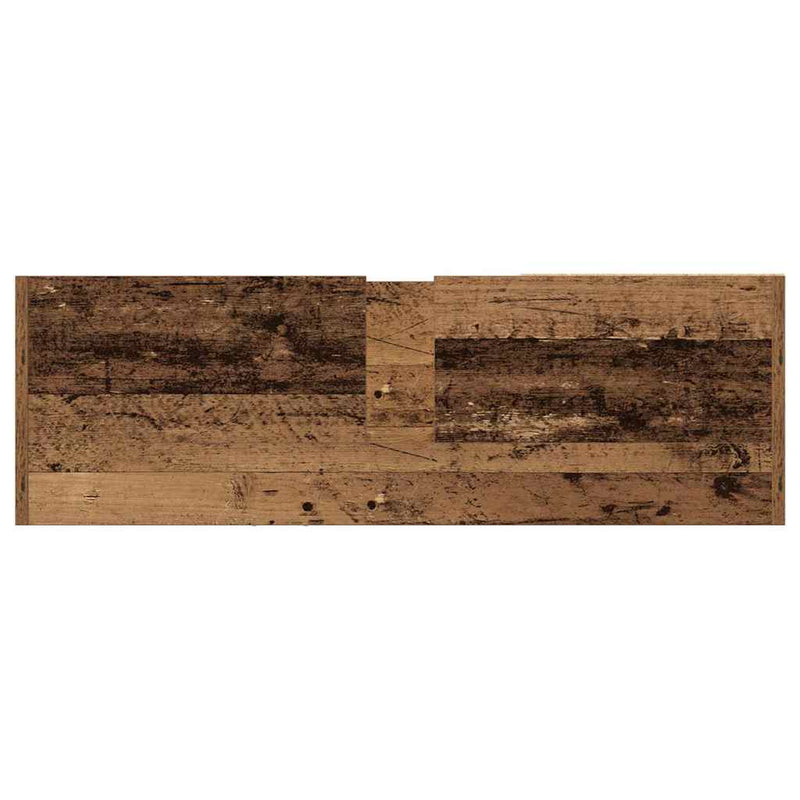 vidaXL Mosdószekrény tárolóval ajtóval Öreg fa 90 x 29 x 55 cm Faanyag